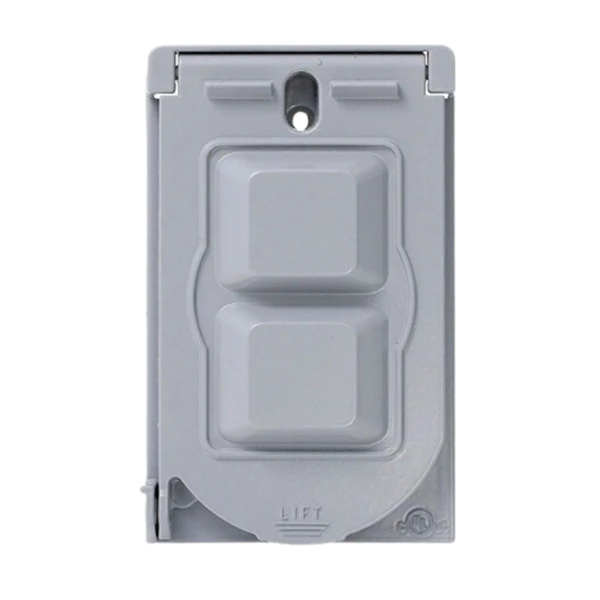 LEVITON - Tapa Intemperie Vertical Leviton WM1V-GY Metalica adaptable