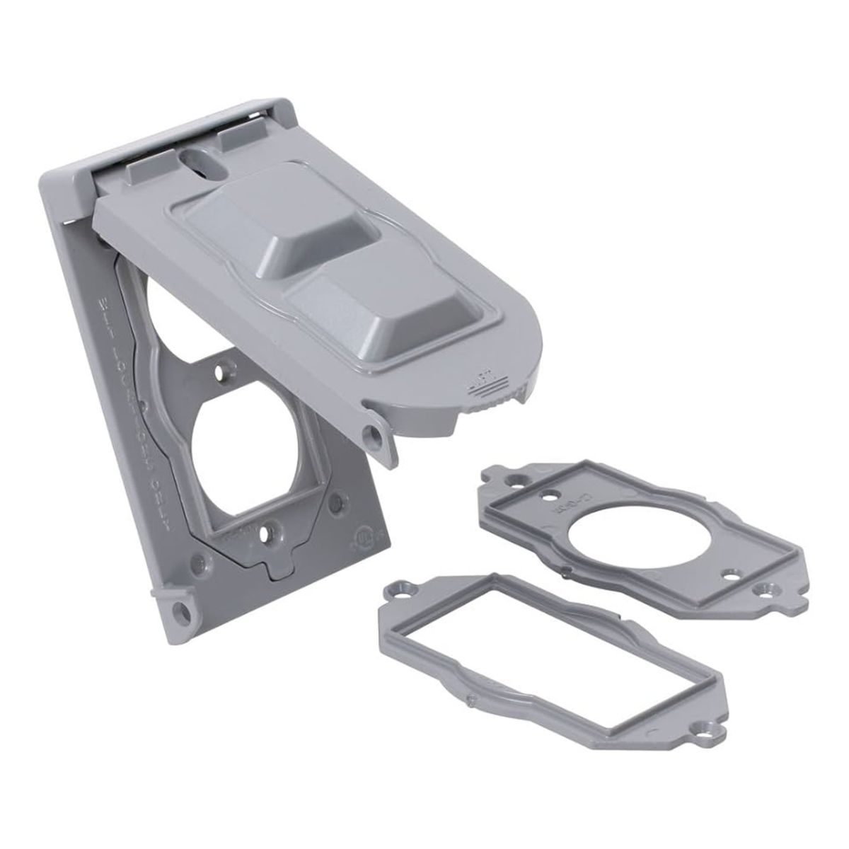 LEVITON - Tapa Intemperie Vertical Leviton WM1V-GY Metalica adaptable