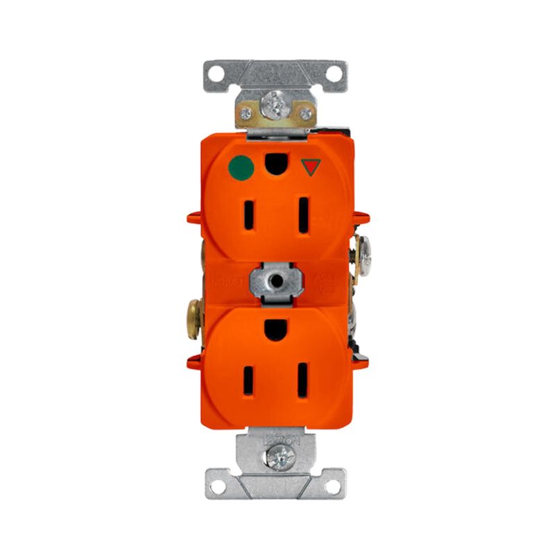 LEVITON - Toma Grado hospital Tierra Aislada Leviton 8200-0IG 15A 125V
