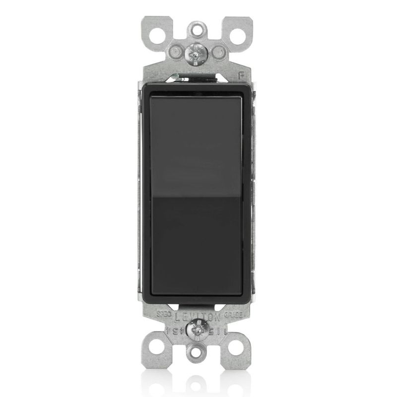 LEVITON - Pulsador timbre Negro Leviton 5657-2E Decora
