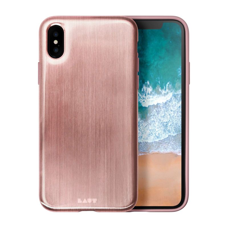 LAUT - LAUT Estuche Compatible iPhone X Huex Metallics Oro Rosa