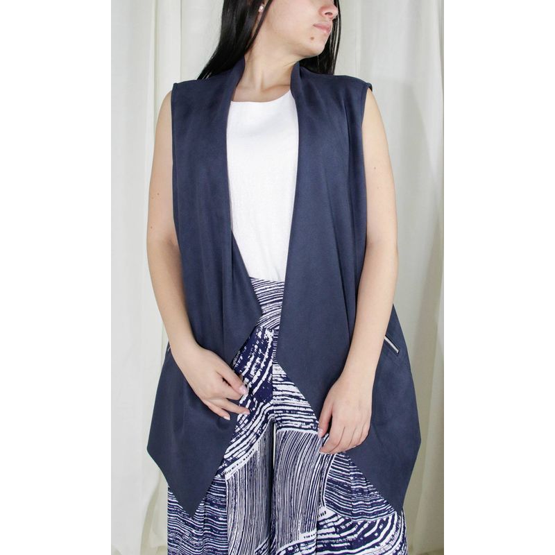 L Y H - Chaleco Para Mujer Azul Marca L&H
