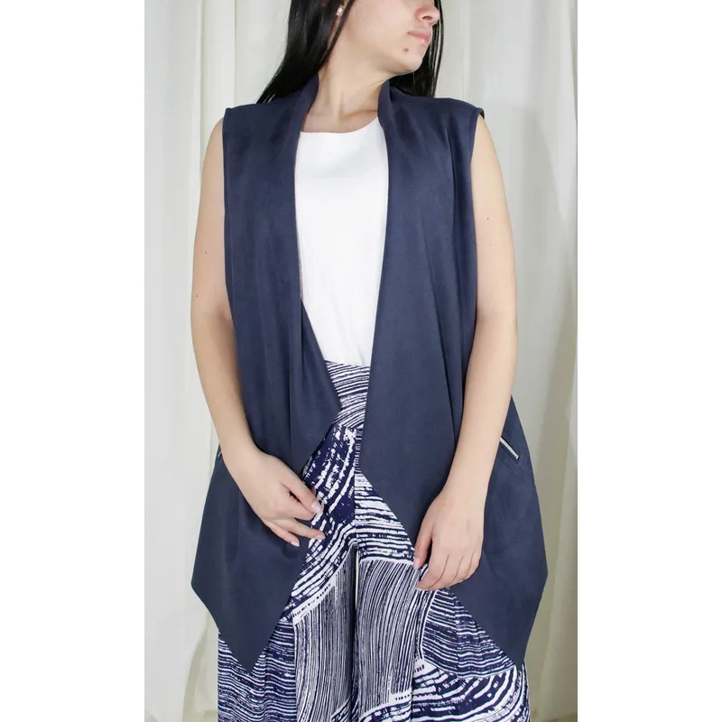 L Y H - Chaleco Para Mujer Azul Marca L&H