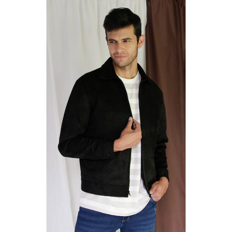 L Y H - Chaqueta Para Hombre Negro Marca L&H
