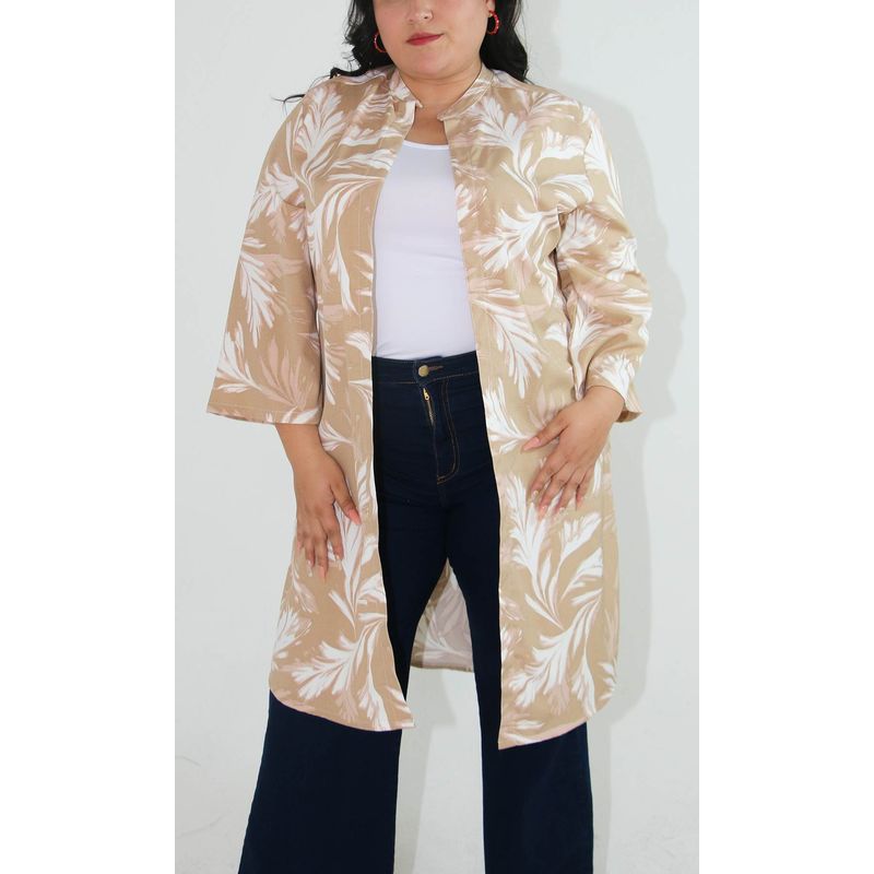 L Y H - Chilango Para Mujer Manga 34 Beige Marca L&H