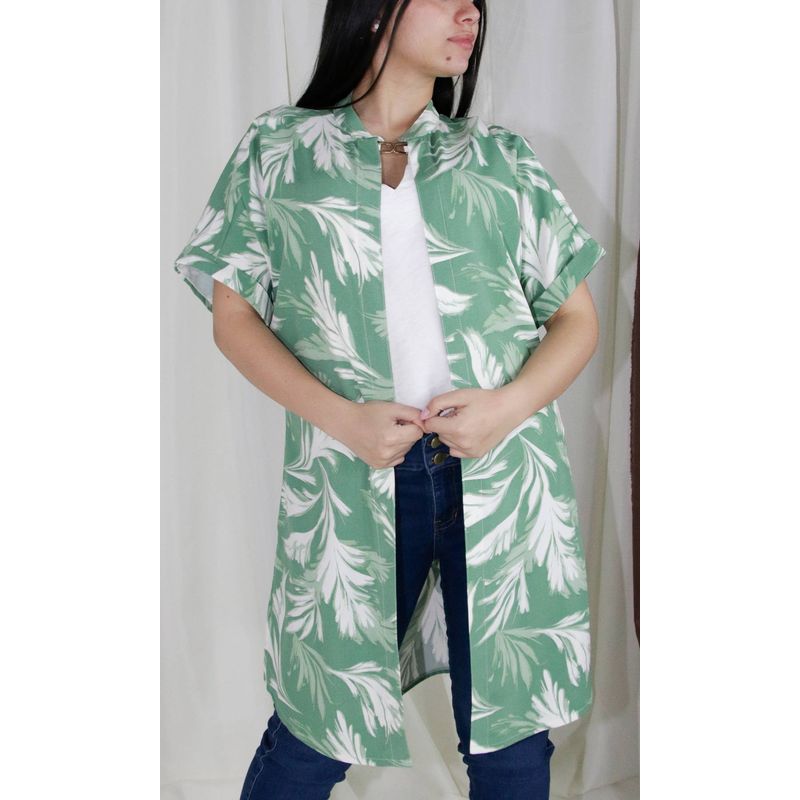 L Y H - Chilango Para Mujer Manga Corta Verde Marca L&H