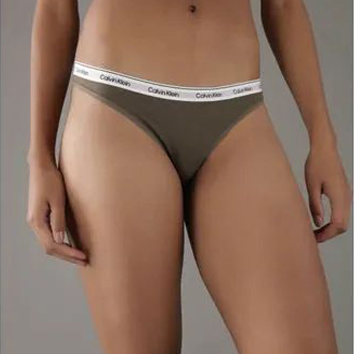 CALVIN KLEIN - Pantie Verde Tipo Tanga - Modern Logo Calvin Klein