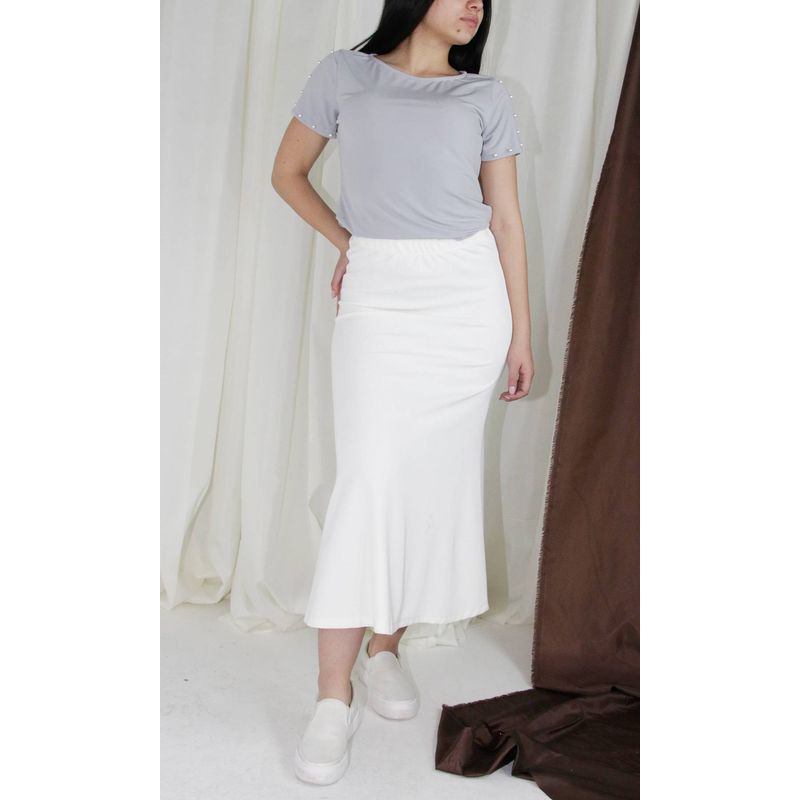 L Y H - Falda Para Mujer Blanco Marca L&H