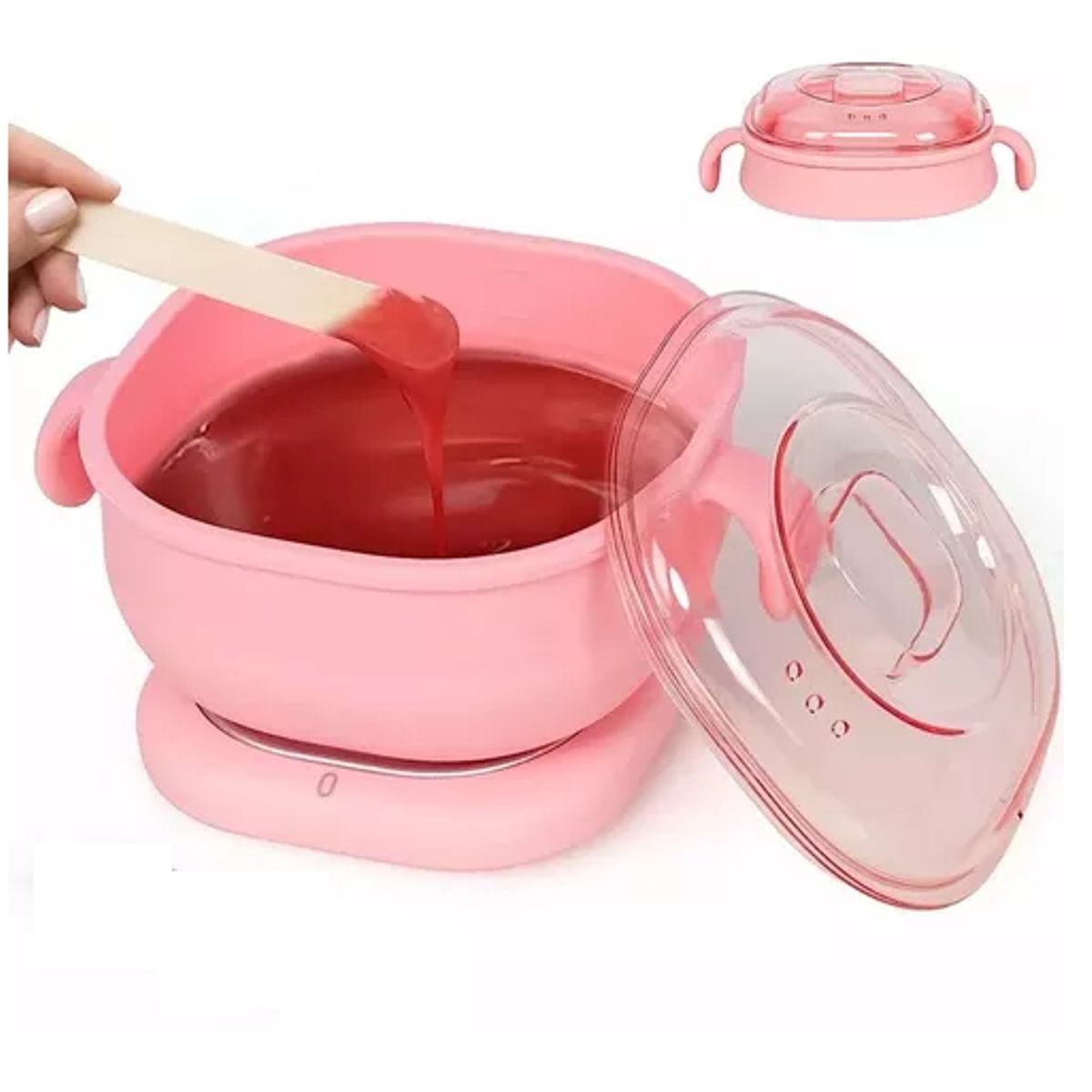 GENERICO - Olla Calentadora Para Cera Depilatoria Plegable + Cera + Aplicadores.---