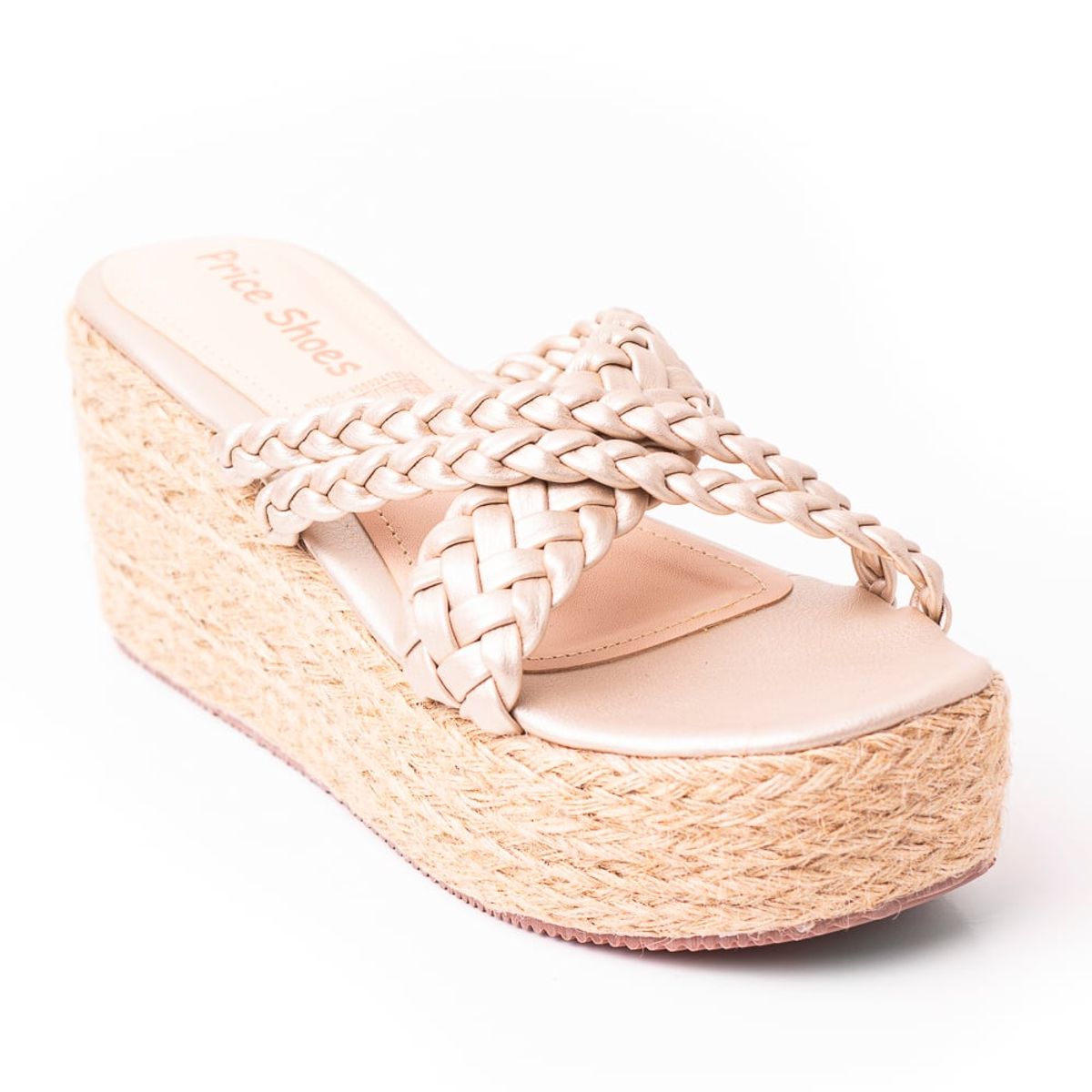 PRICE SHOES - Priceshoes Plataformas en yute Para Mujer 9521200CHAMPANA