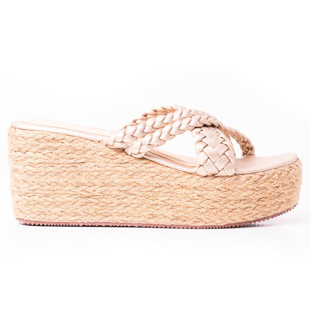 PRICE SHOES - Priceshoes Plataformas en yute Para Mujer 9521200CHAMPANA