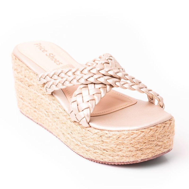 PRICE SHOES - Priceshoes Plataformas en yute Para Mujer 9521200CHAMPANA