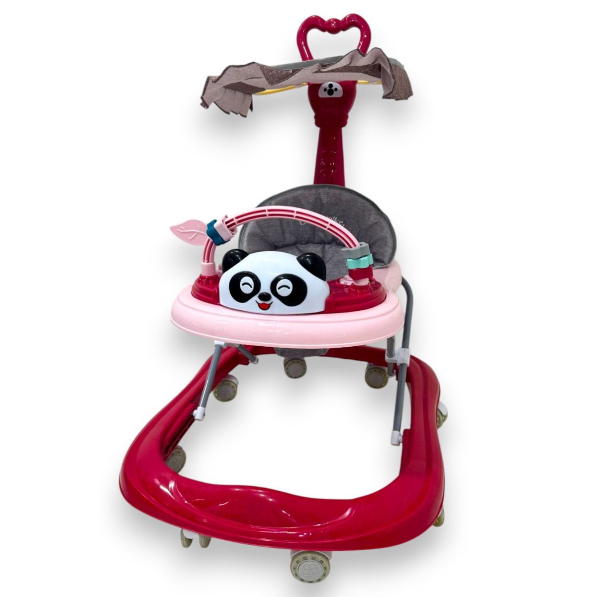KIDSHOP - Caminador Musical Panda Con Guia Rosado 321b