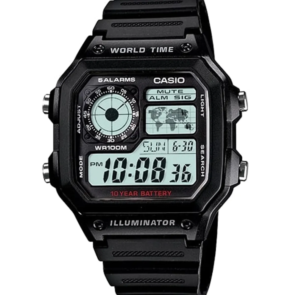 CASIO - Reloj Casio Modelo AE-1200WH-1A Diseño Deportivo