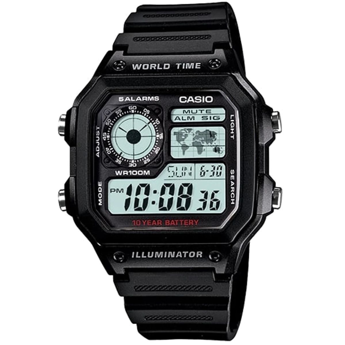 CASIO - Reloj Casio Modelo AE-1200WH-1A Diseño Deportivo