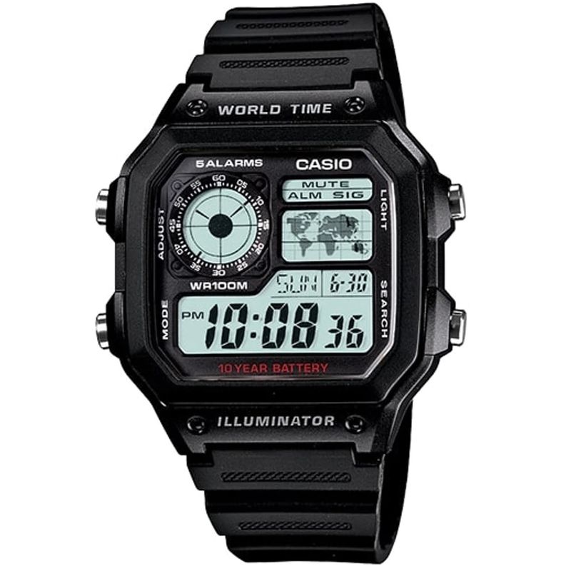 CASIO - Reloj Casio Modelo AE-1200WH-1A Diseño Deportivo