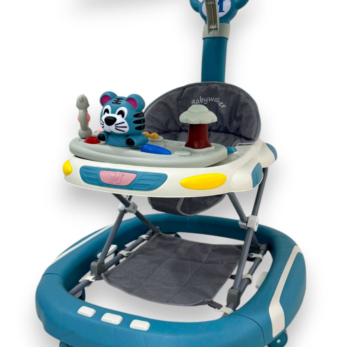 KIDSHOP - Caminador Mecedora ConGuia Musical Tapete Saltarin Azul 34IB