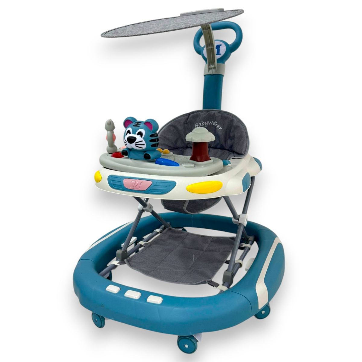 KIDSHOP - Caminador Mecedora ConGuia Musical Tapete Saltarin Azul 34IB
