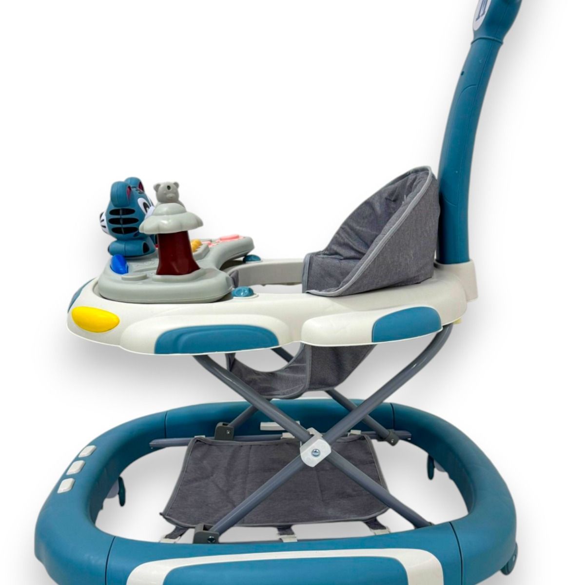 KIDSHOP - Caminador Mecedora ConGuia Musical Tapete Saltarin Azul 34IB