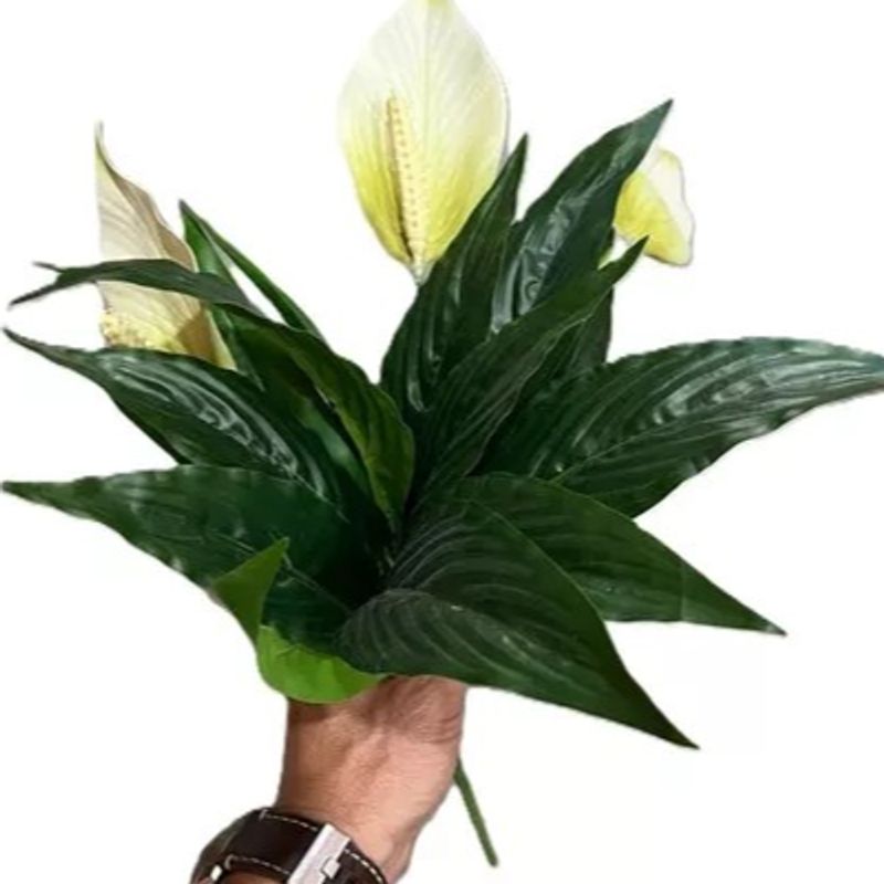GENERICO - FLOR ARTIFIAL LIRIO DE PAZ RAMO DECORATIVO FIESTAS MATRIMONIO