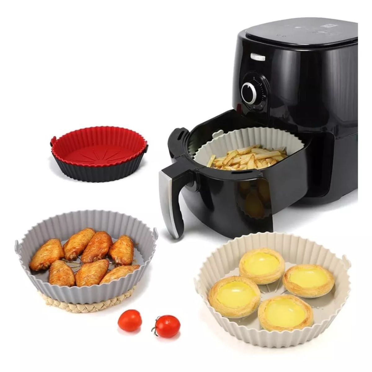 GENERICO - Set De 6 Moldes Silicona Antiadherente Para Olla Freidora