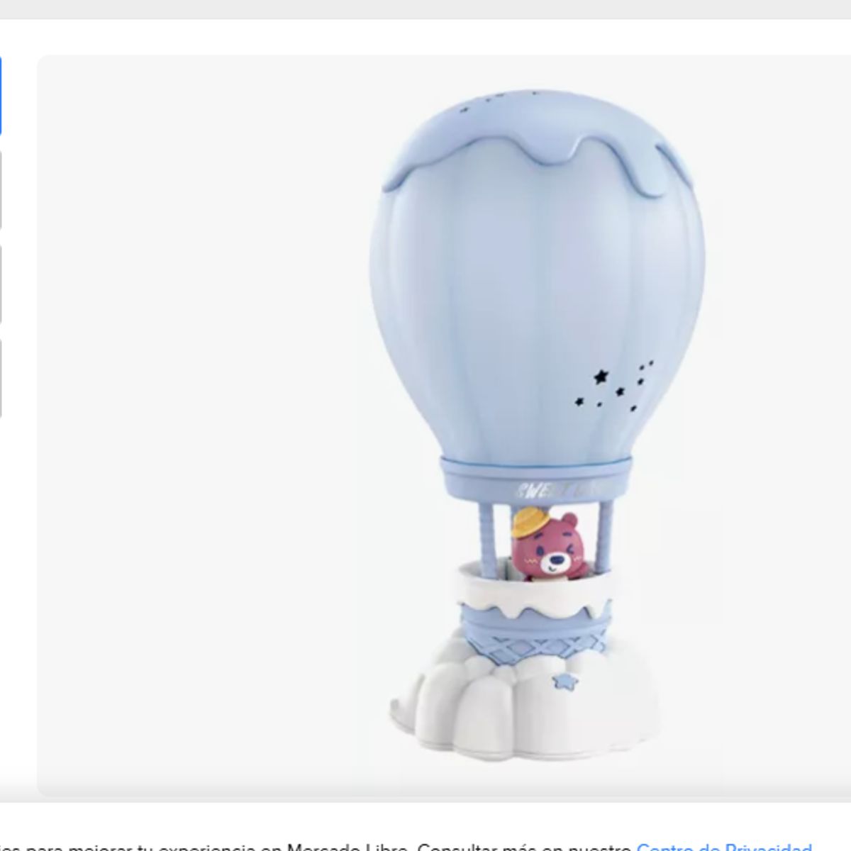 GENERICO - Lámpara Proyector Globo Aerostático Para Mesita De Noche