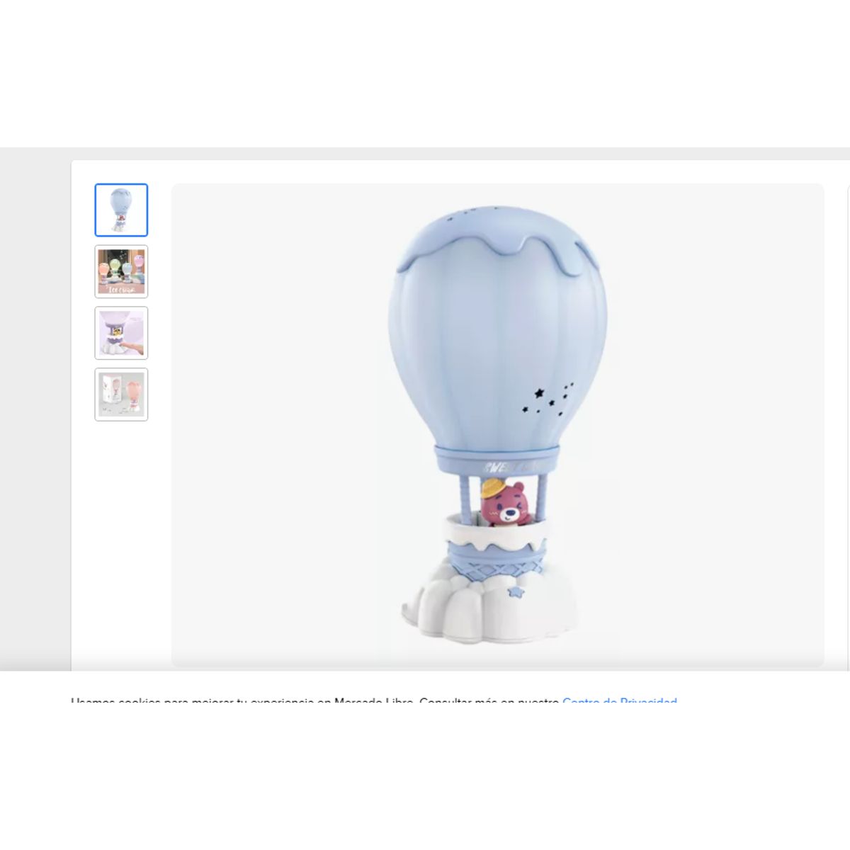 GENERICO - Lámpara Proyector Globo Aerostático Para Mesita De Noche