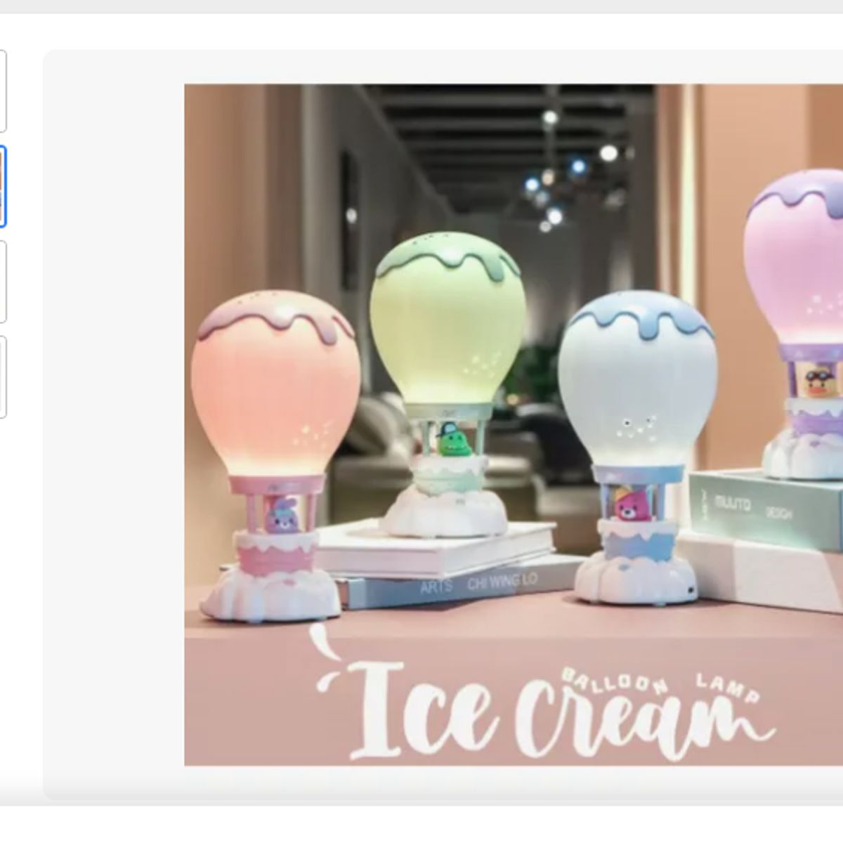 GENERICO - Lámpara Proyector Globo Aerostático Para Mesita De Noche