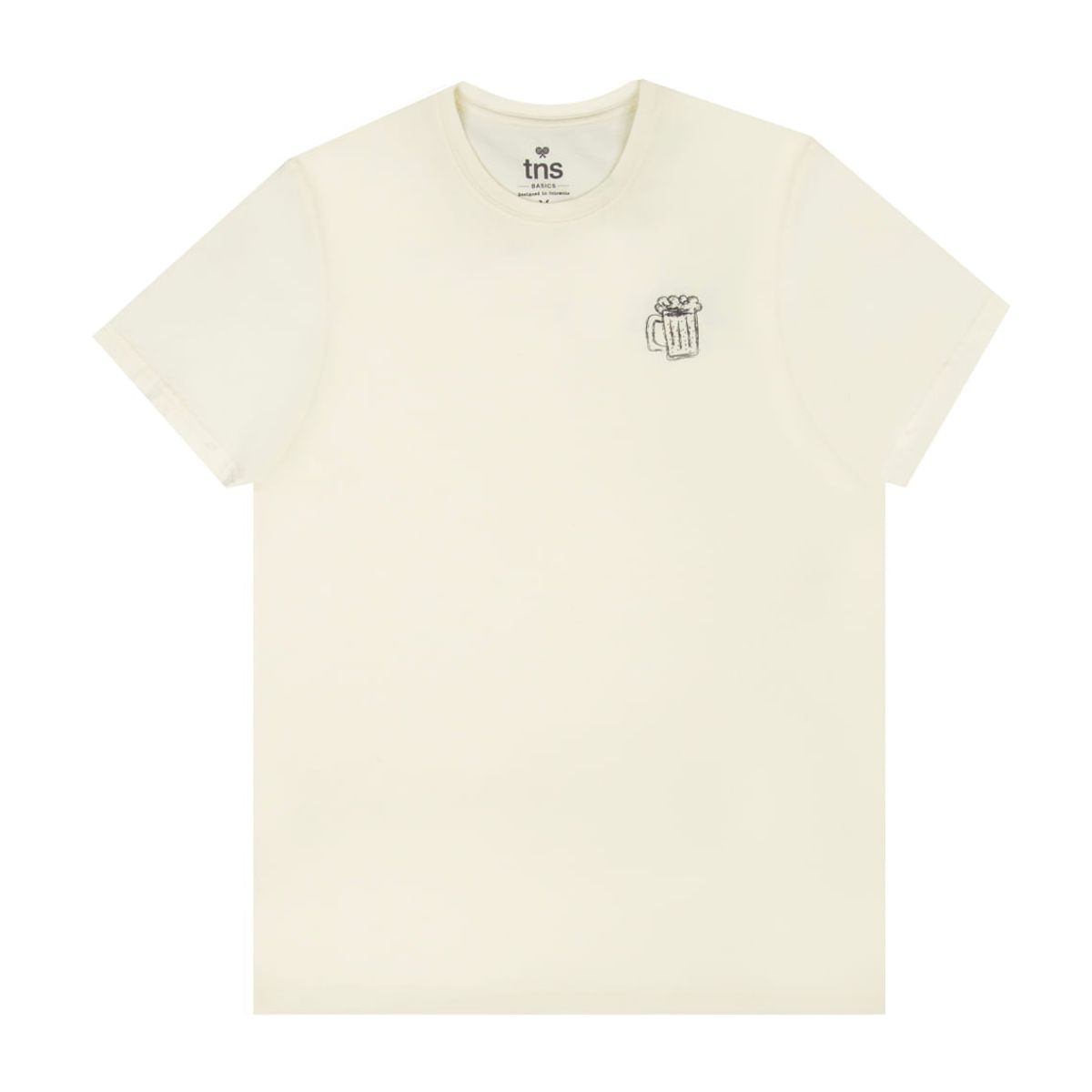 TENNIS - Camiseta con estampado en frente y espalda crudo para hombre