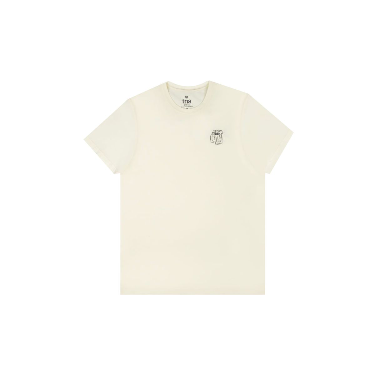 TENNIS - Camiseta con estampado en frente y espalda crudo para hombre