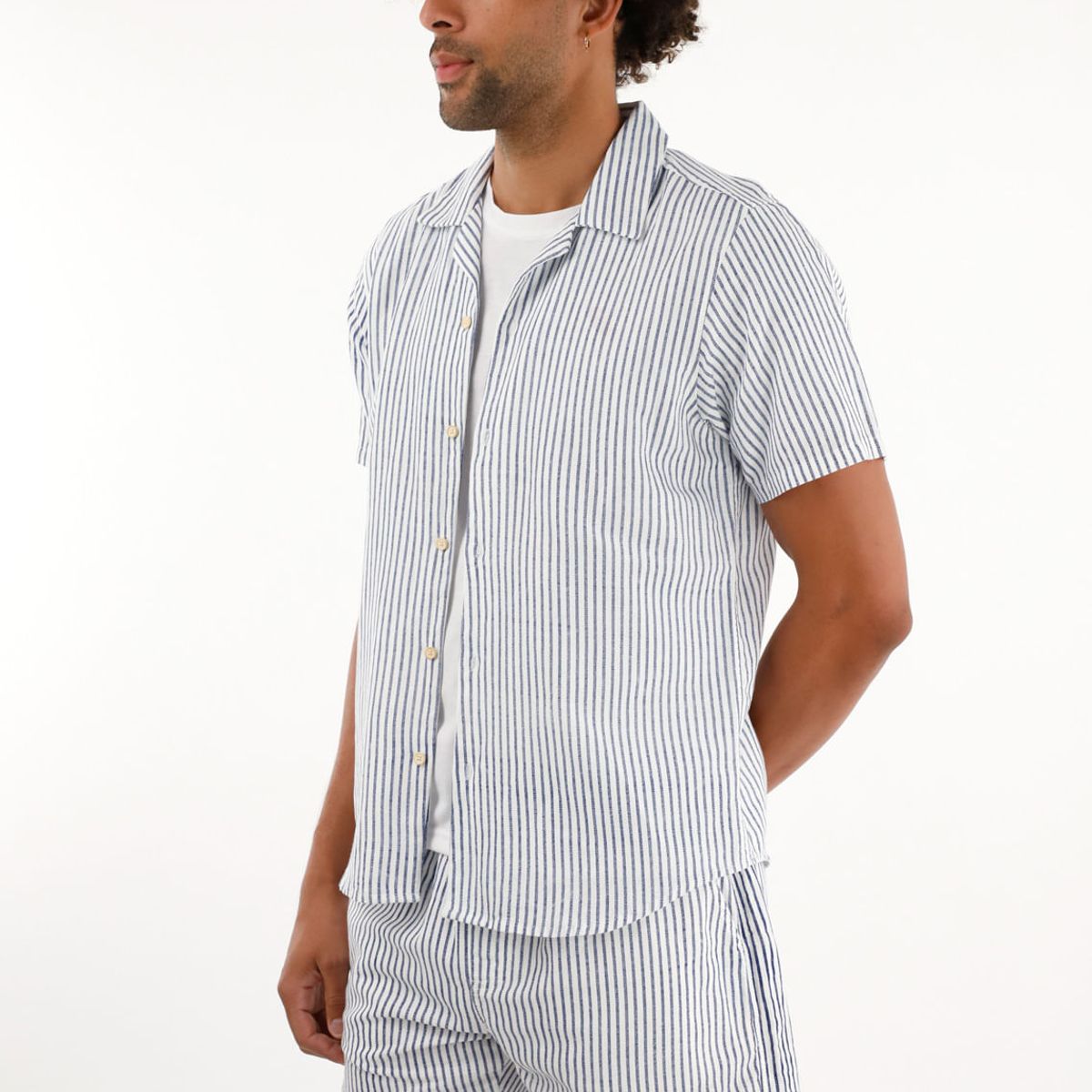 TENNIS - Camisa tipo bowling crudo para hombre