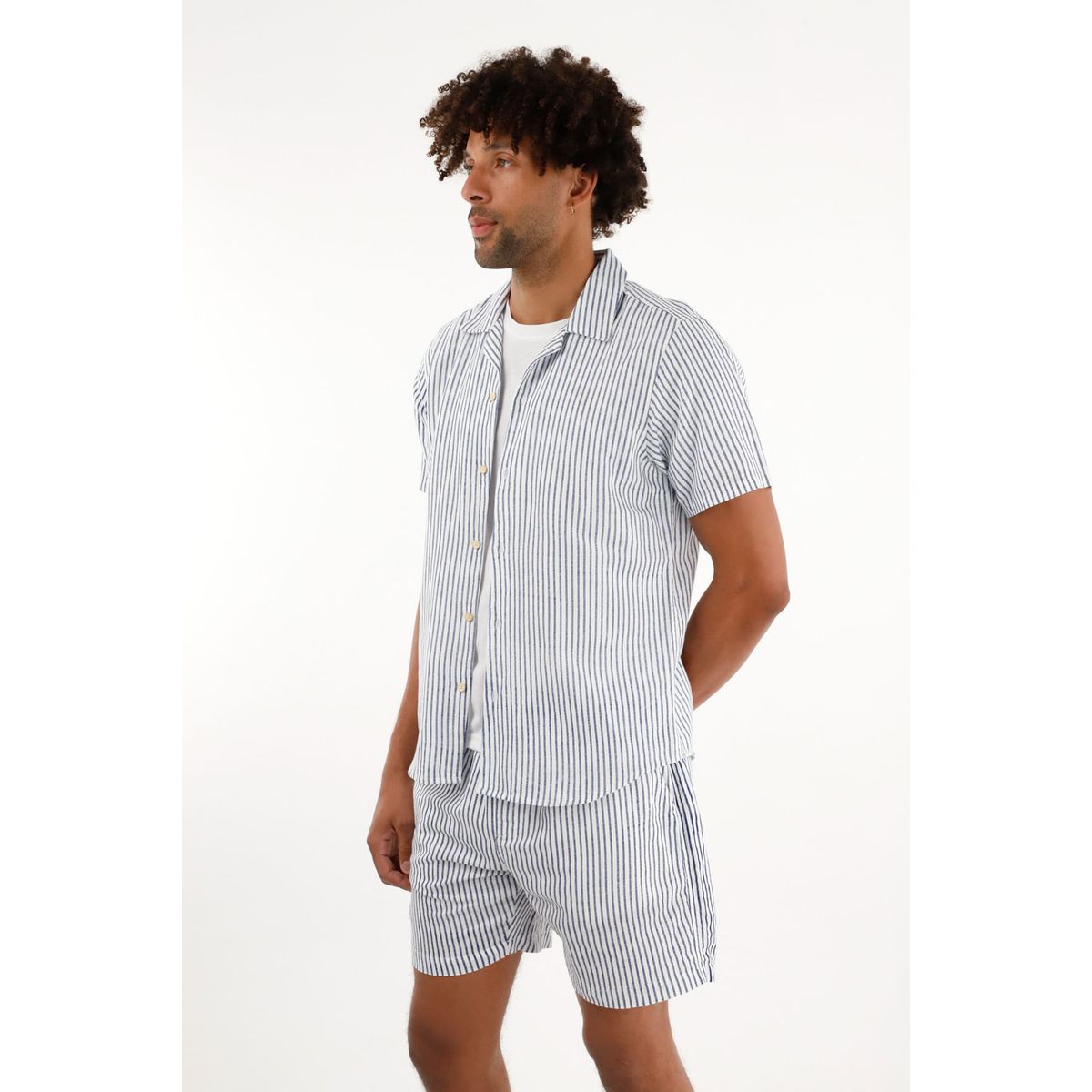 TENNIS - Camisa tipo bowling crudo para hombre