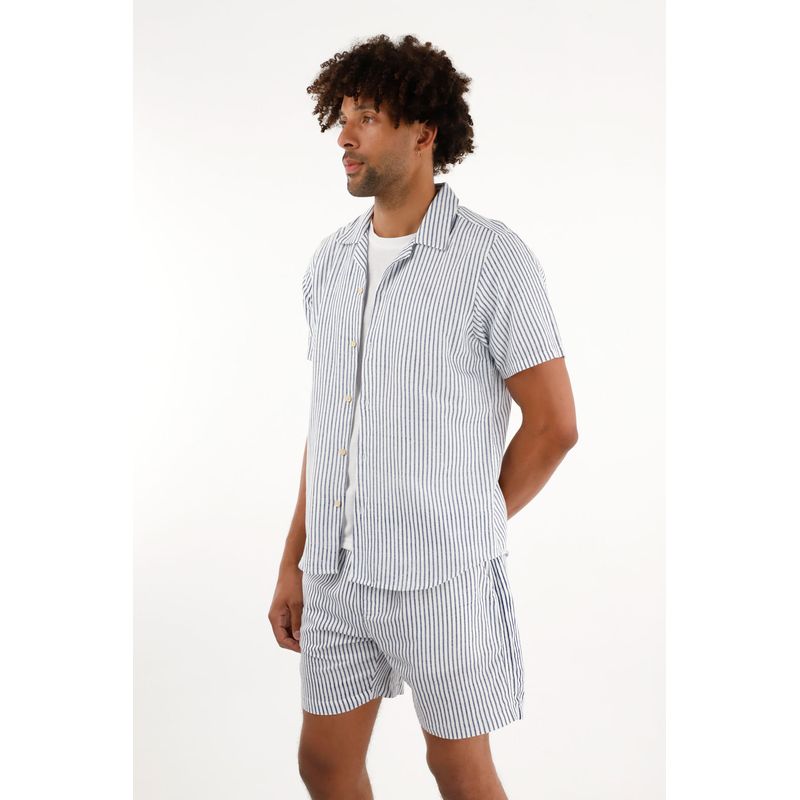 TENNIS - Camisa tipo bowling crudo para hombre