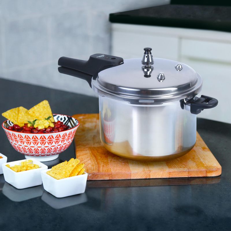 HOME ELEMENTS - OLLA A PRESION ALUMINIO 11L CON TAPA ACERO HEPC11LLSS