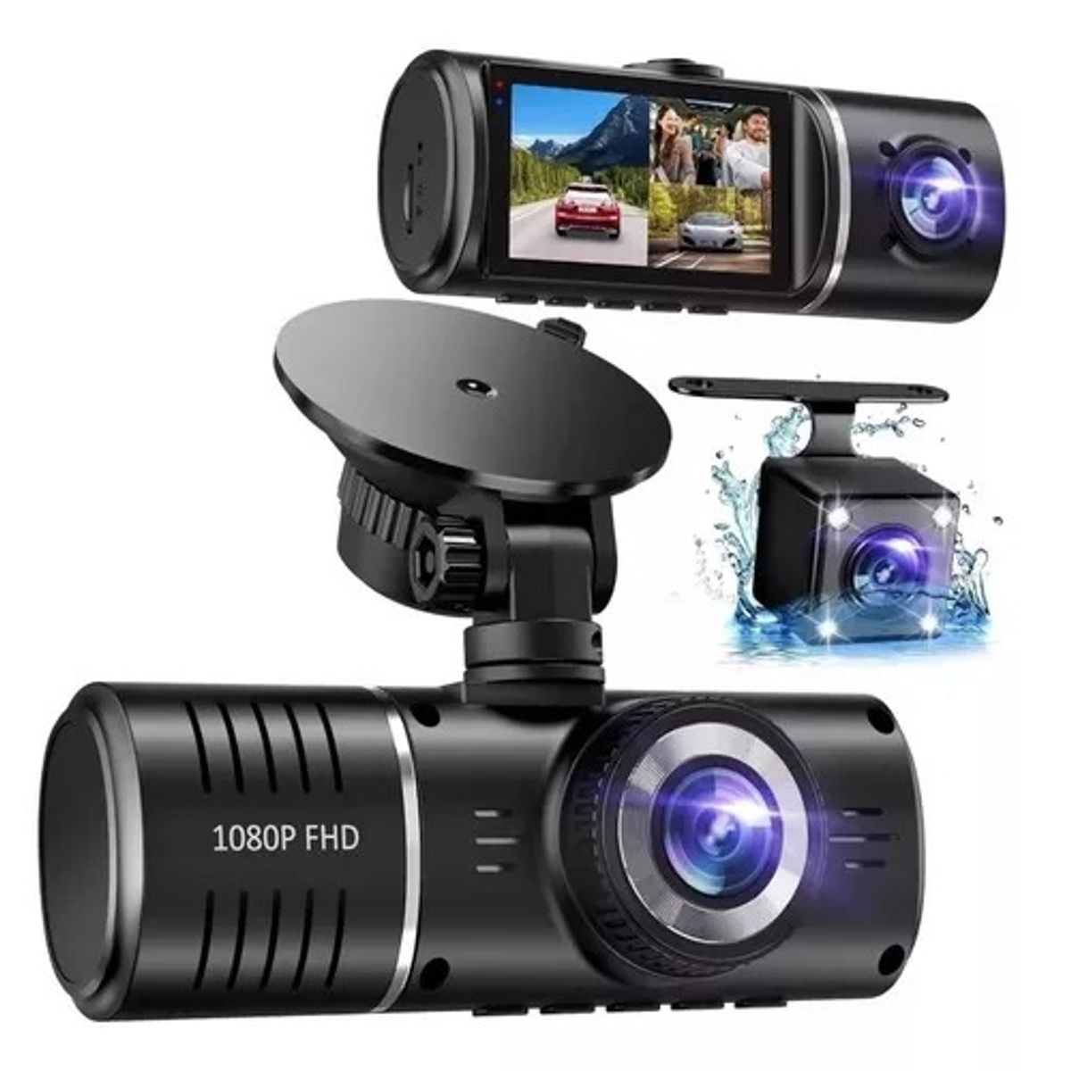 GENERICO - CAMARA DVR CARRO 3 EN 1 FULL HD CON SENSOR G