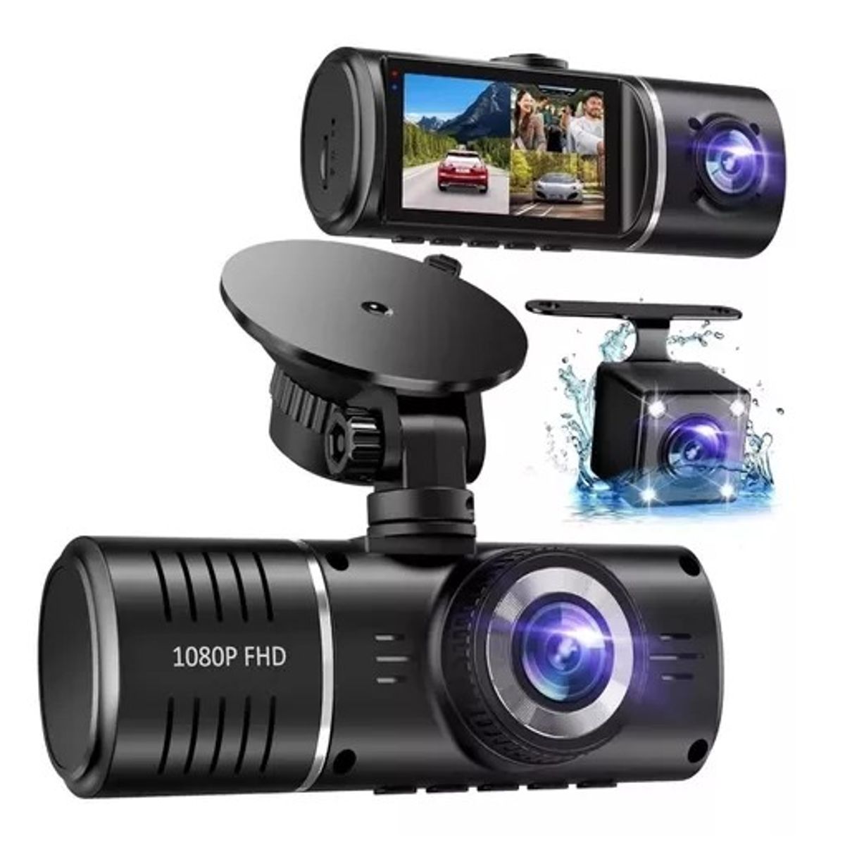GENERICO - CAMARA DVR CARRO 3 EN 1 FULL HD CON SENSOR G