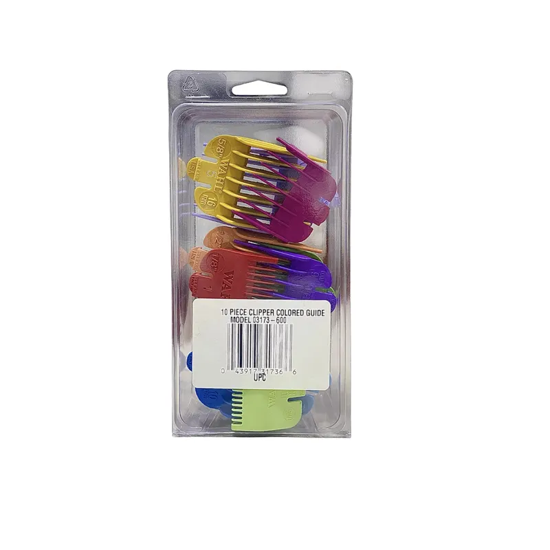 WAHL - Kit De Peines Wahl Clipper Guide Colores 10 Piezas 03173-600