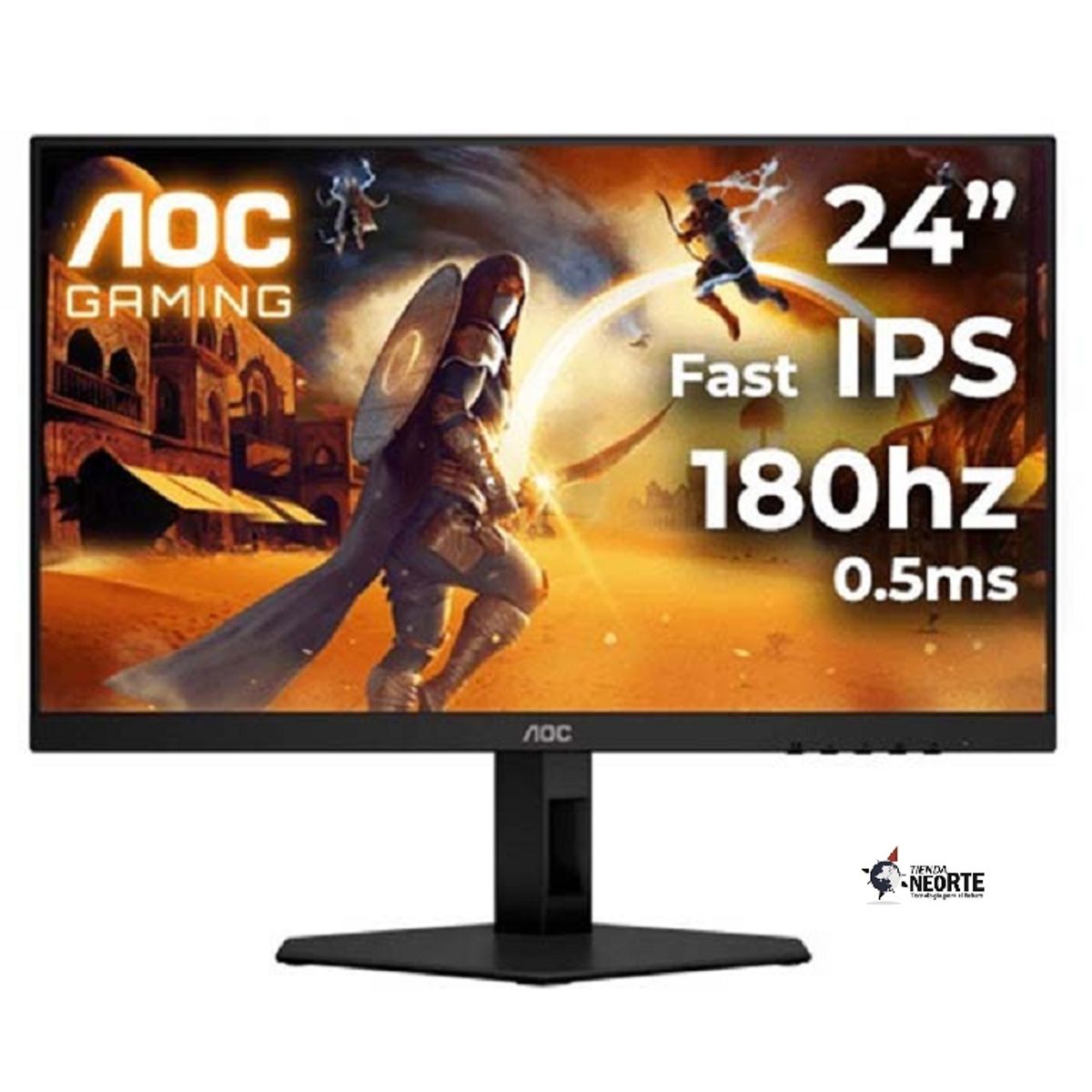 AOC - MONITOR AOC GAMER 24G4E 23.8 IPS FullHD 180Hz 1ms NEGRO