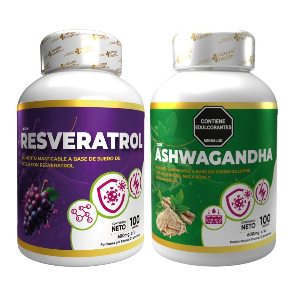 NATURAL MEDICINE - Combo Resveratrol + Ashwagandha