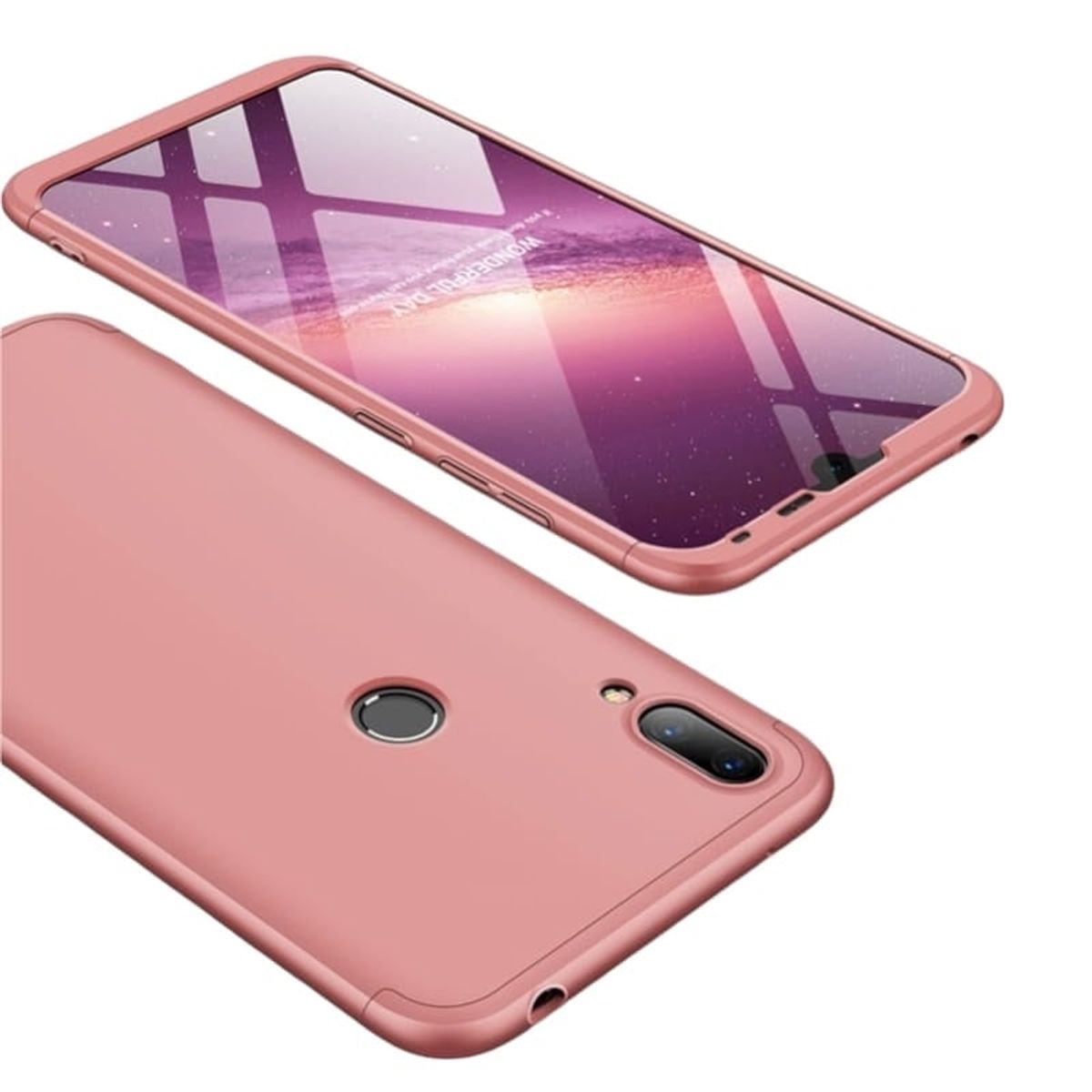 GENERICO - Funda Carcasa Estuche Protector Para Huawei  Y7 2019 Rosado