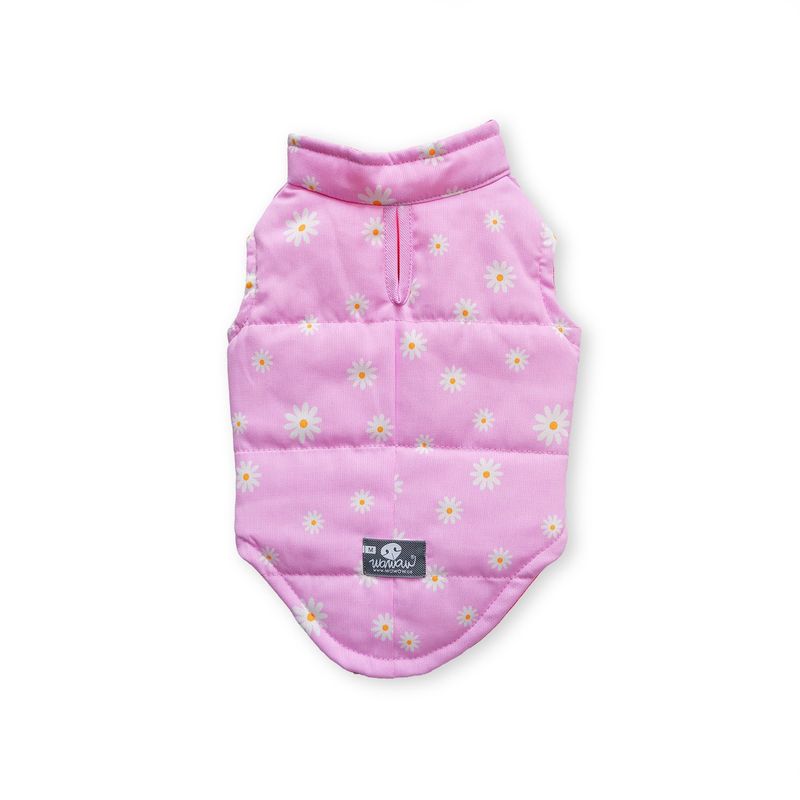 WAWAW - Chaleco para perro talla 2XL rosa margaritas