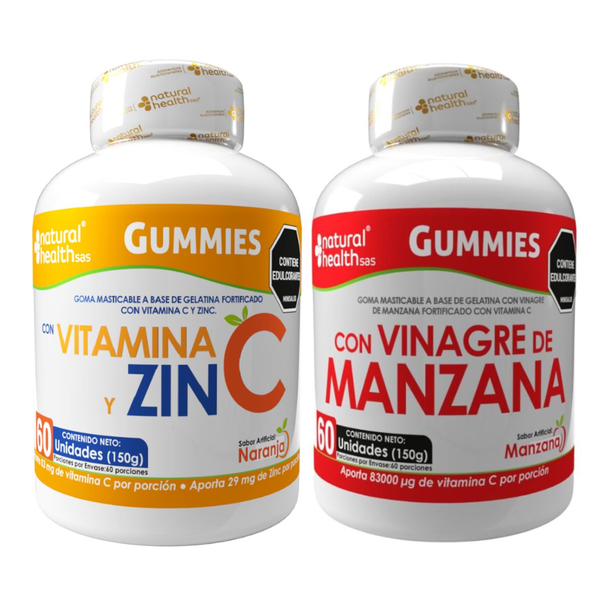 NATURAL MEDICINE - Gomitas de Vitamina C + Vinagre de Manzana