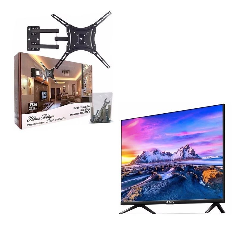 GENERICO - Televisor Led Smart Tv32 + Base Pared Tv Led 14 -55 De 50kg