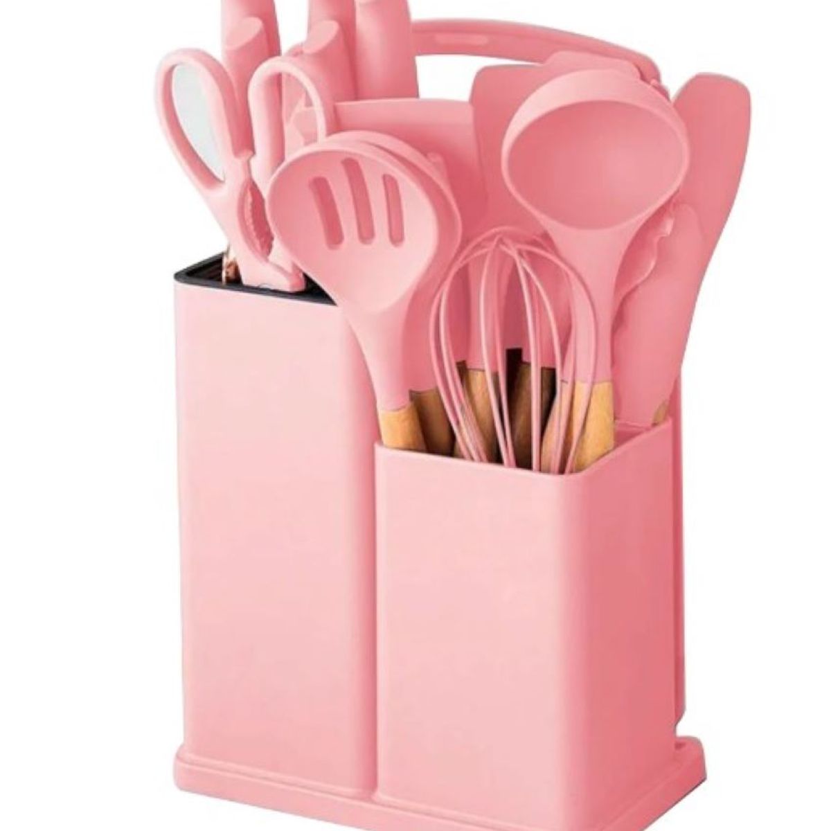 ZHOPI CO - Set Utensilios Cocina Silicona 19 Pz Resistentes Al Calor