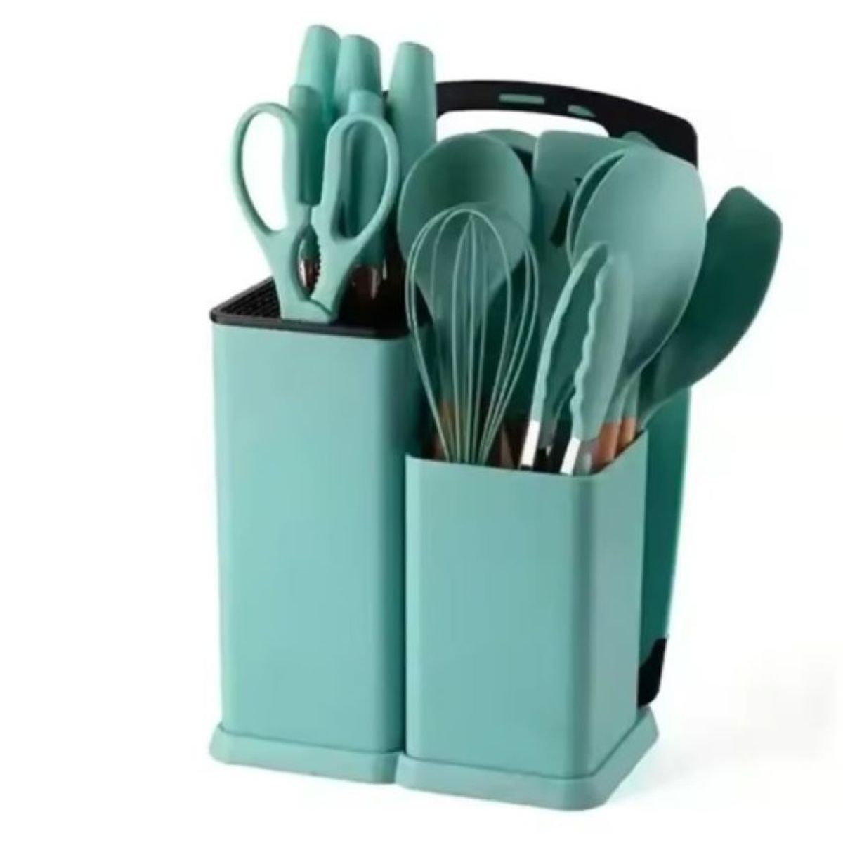 ZHOPI CO - Set Utensilios Cocina Silicona 19 Pz Resistentes Al Calor