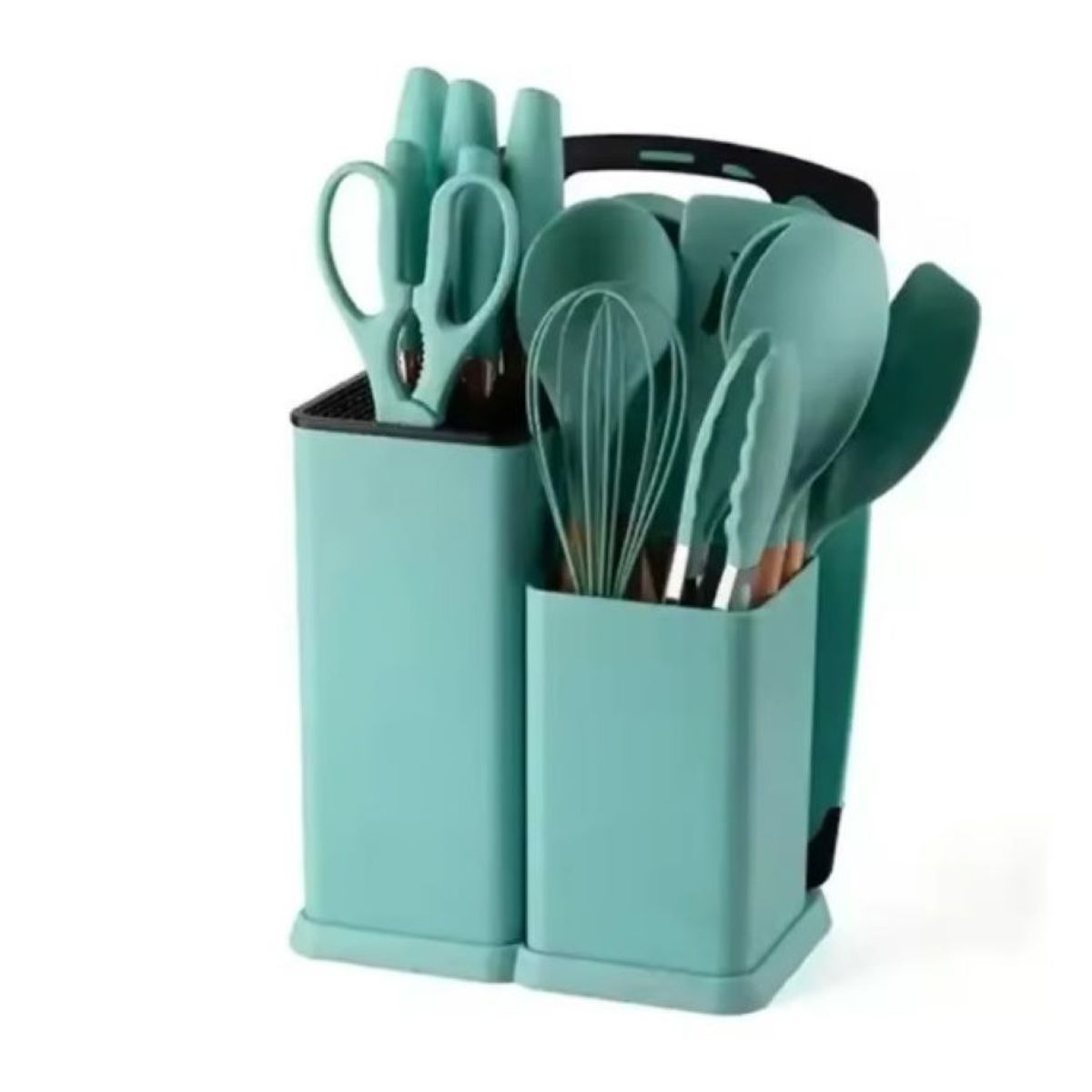 ZHOPI CO - Set Utensilios Cocina Silicona 19 Pz Resistentes Al Calor