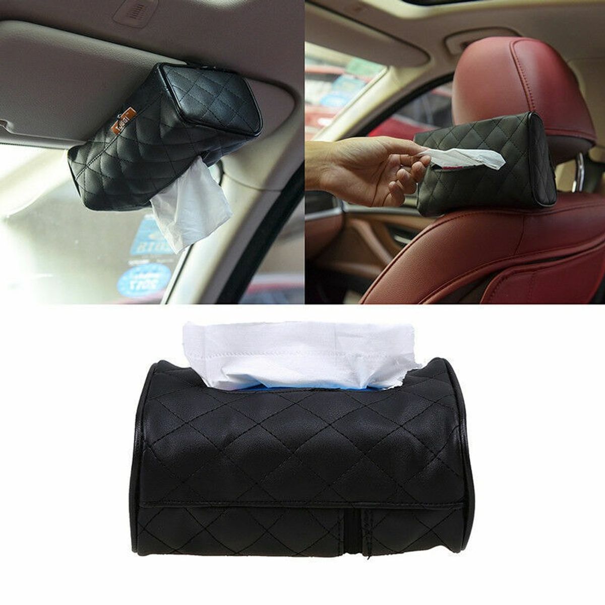 GENERICO - accesorio para carro estuche portapañuelos toallitas