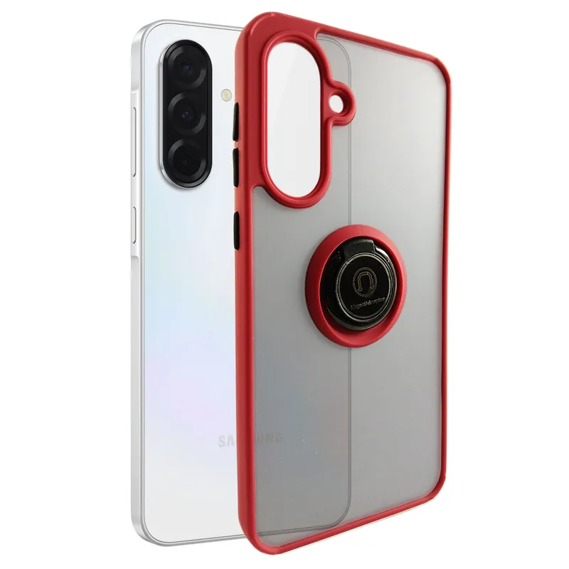 GENERICO - Funda Estuche Mate Con Anillo Compatible Samsung A36 Rojo