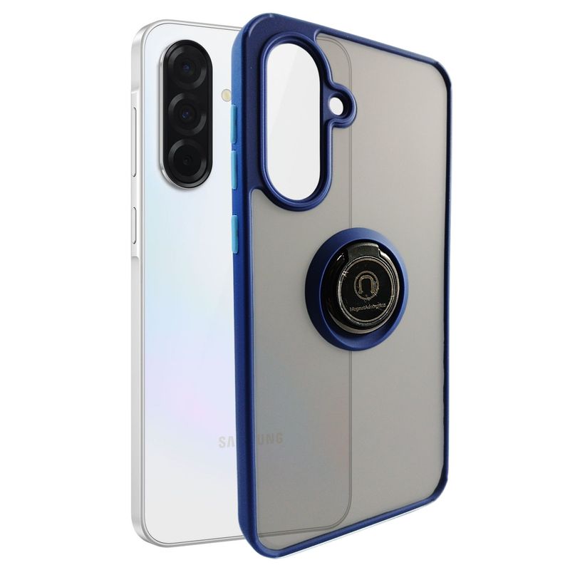GENERICO - Funda Estuche Mate Con Anillo Compatible Samsung A56 Azul