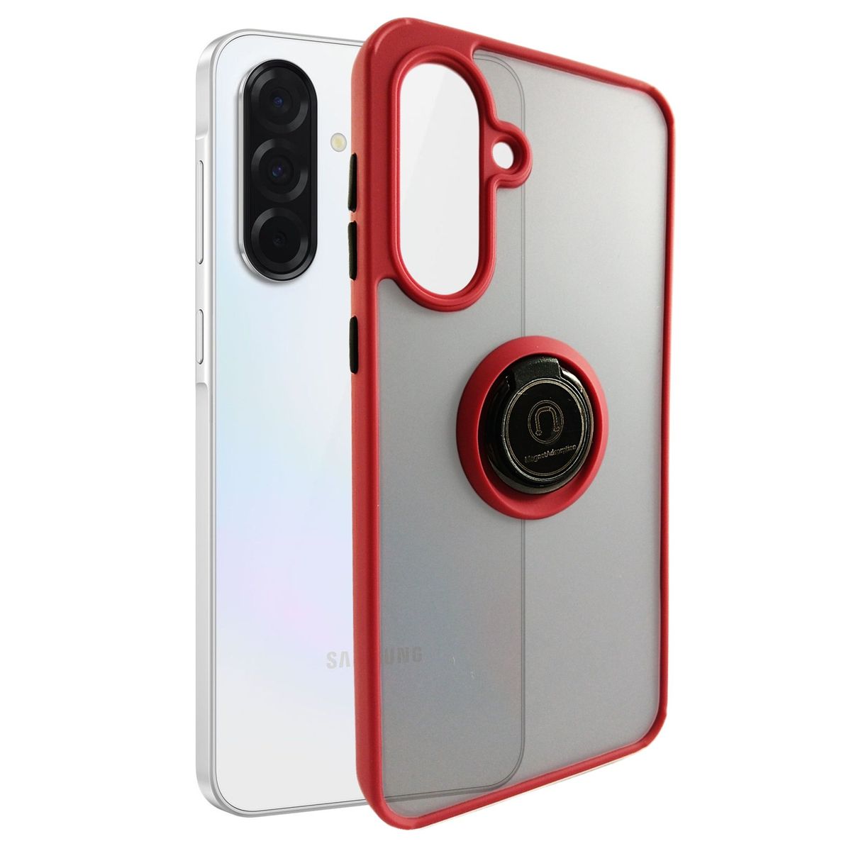 GENERICO - Funda Estuche Anti Golpes Mate Compatible Samsung A56 Rojo